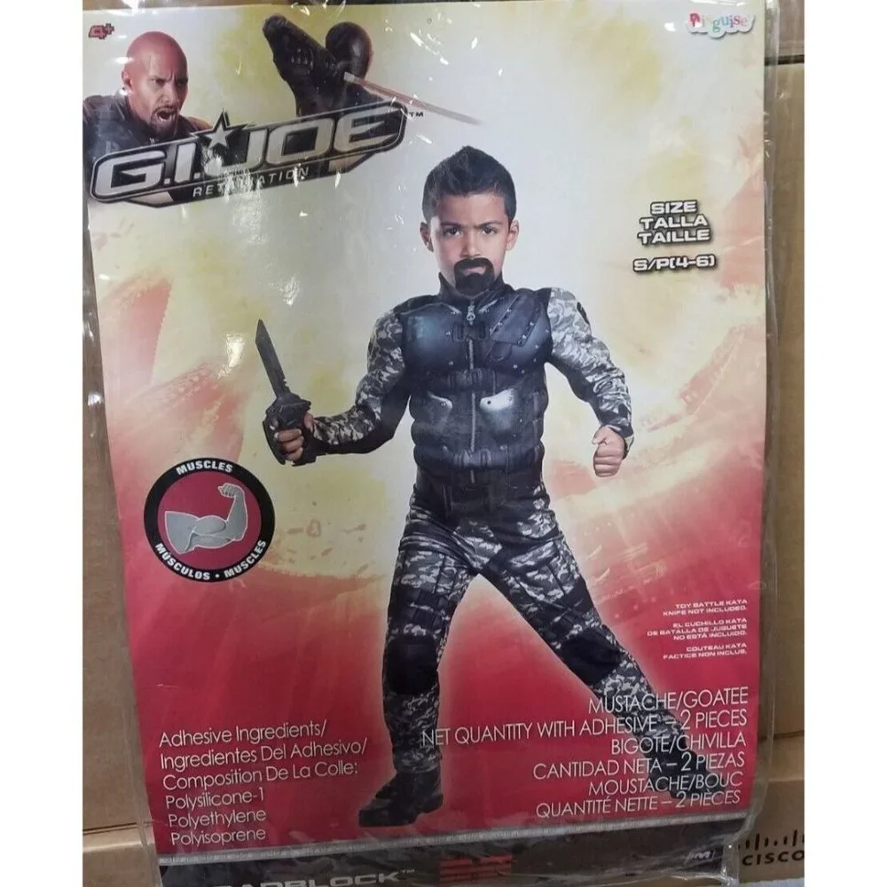 GI Joe Retaliation Roadblock Classic Muscle Child Costume Size Small (4-6) New